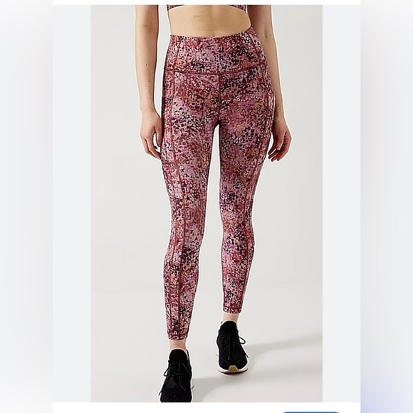 Athleta Pants - Athleta Pink Snakeskin Leggings for Active Wear